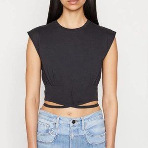 NFS FRAME Tied Crop Muscle Tee